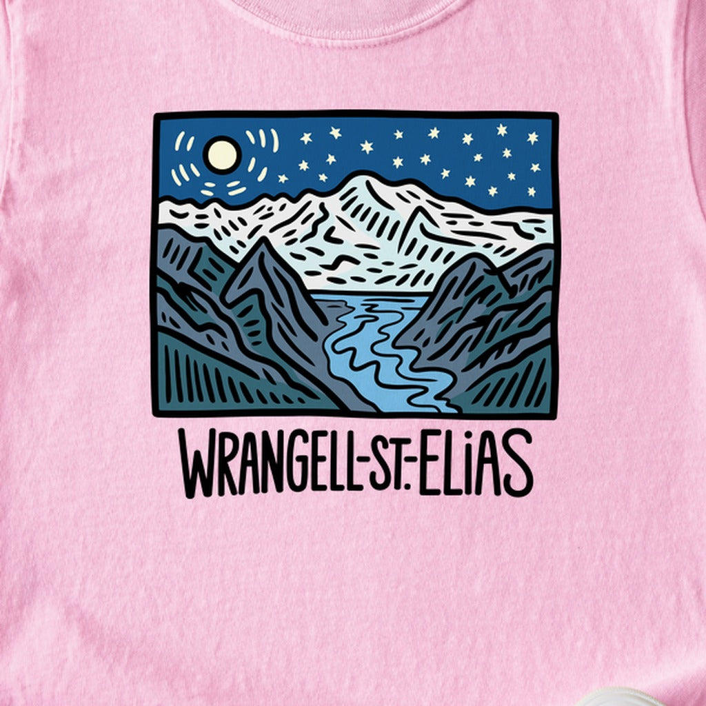 Wrangell St. Elias at Night Kids Cotton T-Shirt
