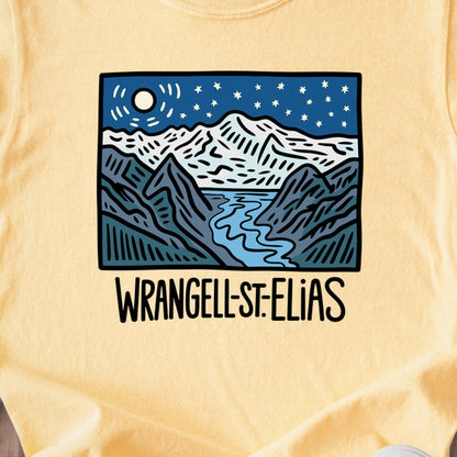 Wrangell St. Elias at Night Kids Cotton T-Shirt
