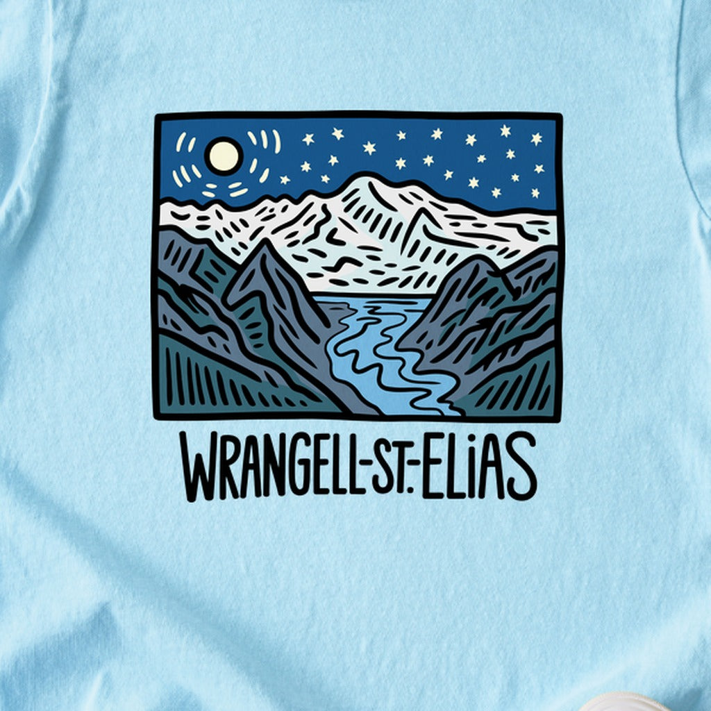 Wrangell St. Elias at Night Kids Cotton T-Shirt