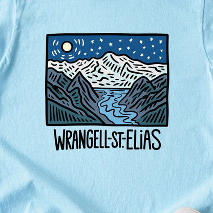 Wrangell St. Elias at Night Kids Cotton T-Shirt