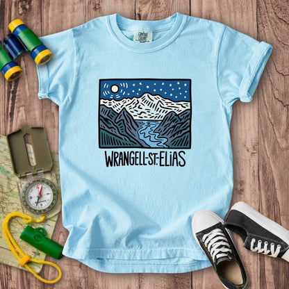 Wrangell St. Elias at Night Kids Cotton T-Shirt