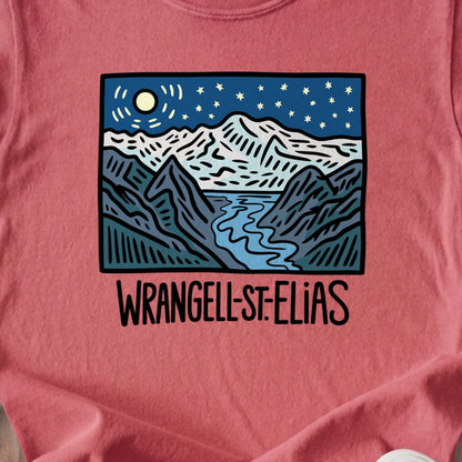 Wrangell St. Elias at Night Kids Cotton T-Shirt