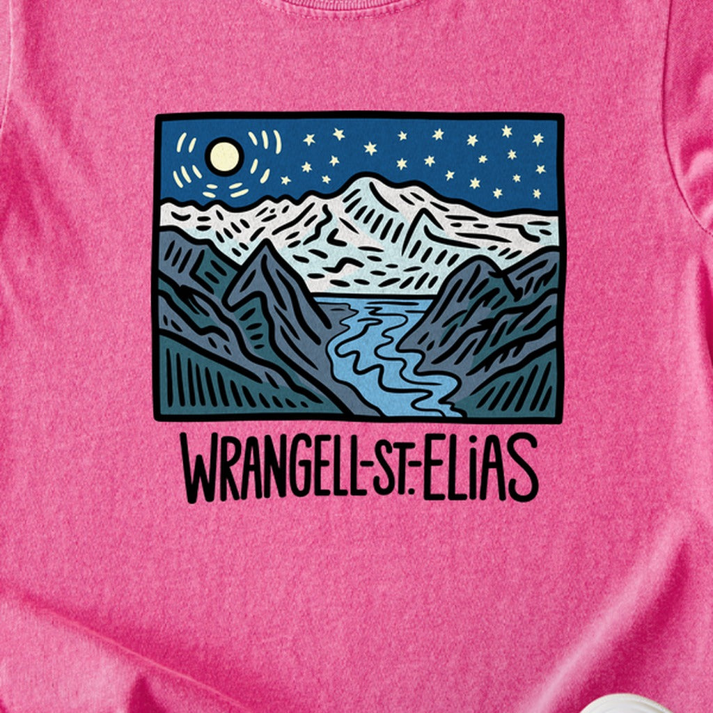 Wrangell St. Elias at Night Kids Cotton T-Shirt