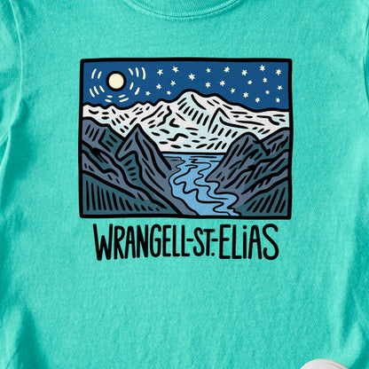 Wrangell St. Elias at Night Kids Cotton T-Shirt