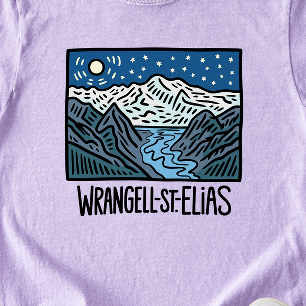 Wrangell St. Elias at Night Kids Cotton T-Shirt