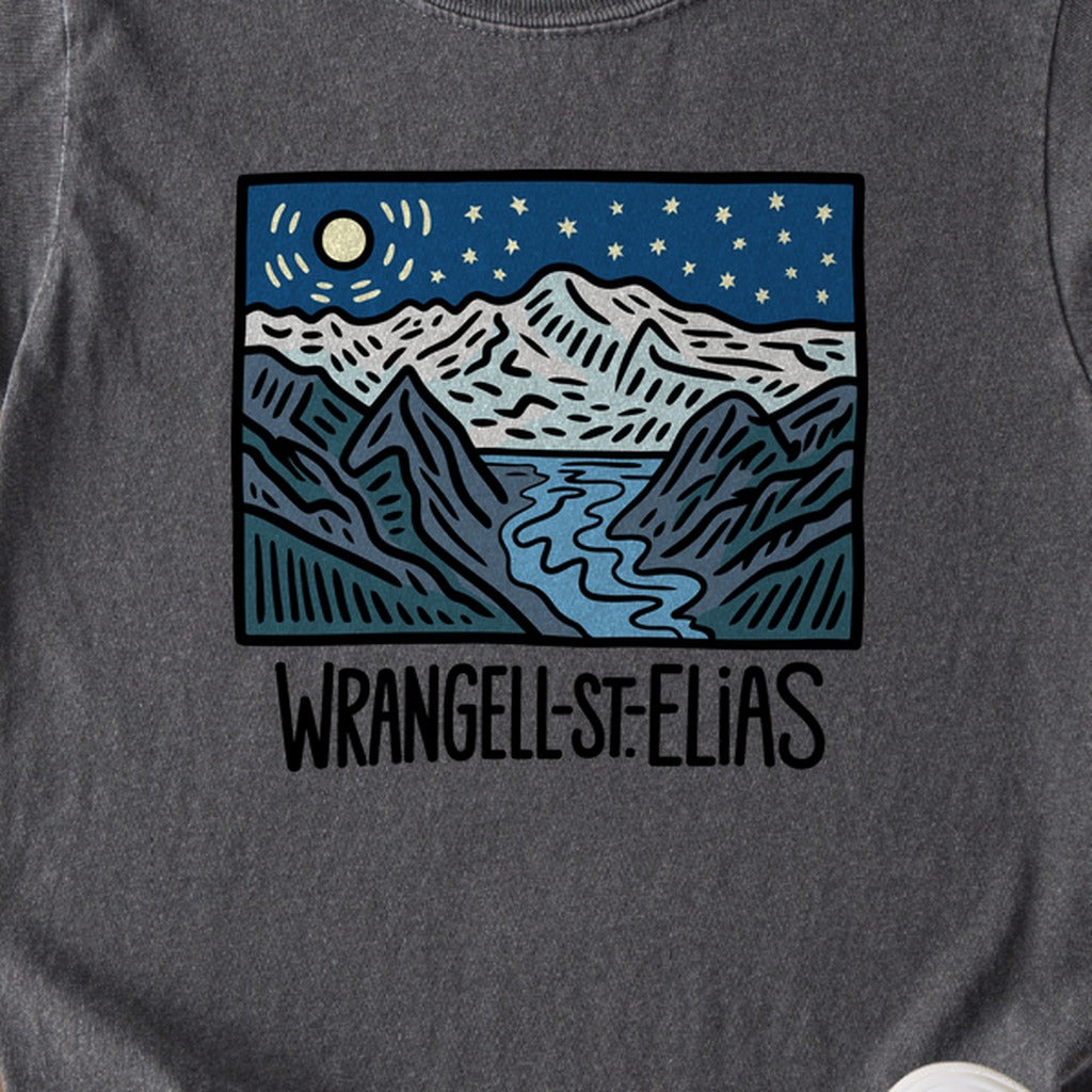 Wrangell St. Elias at Night Kids Cotton T-Shirt