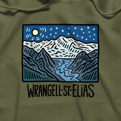 Wrangell St. Elias at Night Hoodie