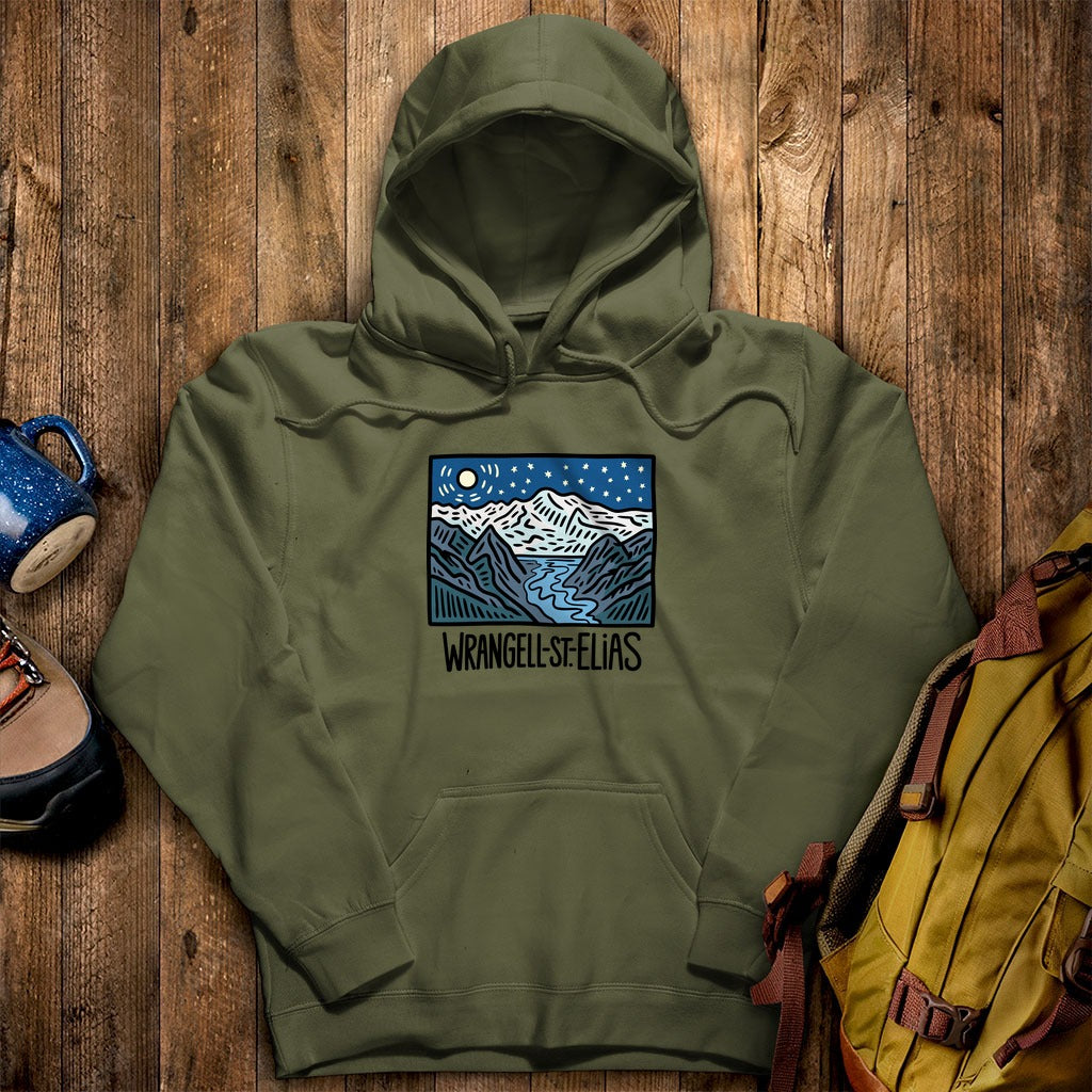 Wrangell St. Elias at Night Hoodie