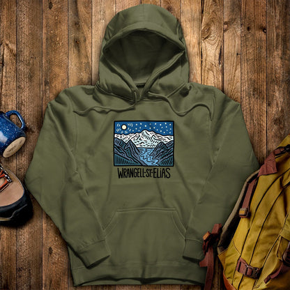 Wrangell St. Elias at Night Hoodie