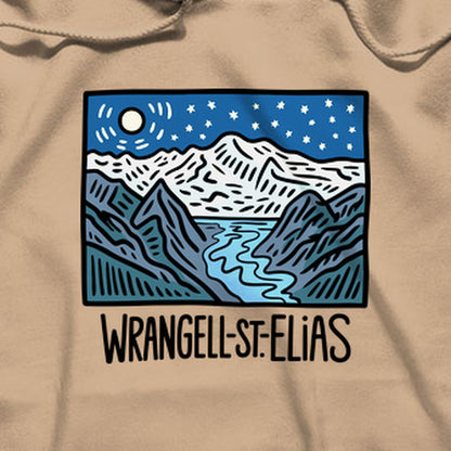 Wrangell St. Elias at Night Hoodie
