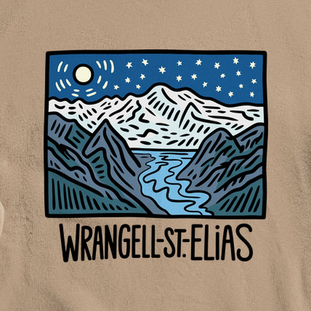 Wrangell St. Elias at Night Crewneck Sweatshirt