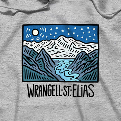 Wrangell St. Elias at Night Hoodie