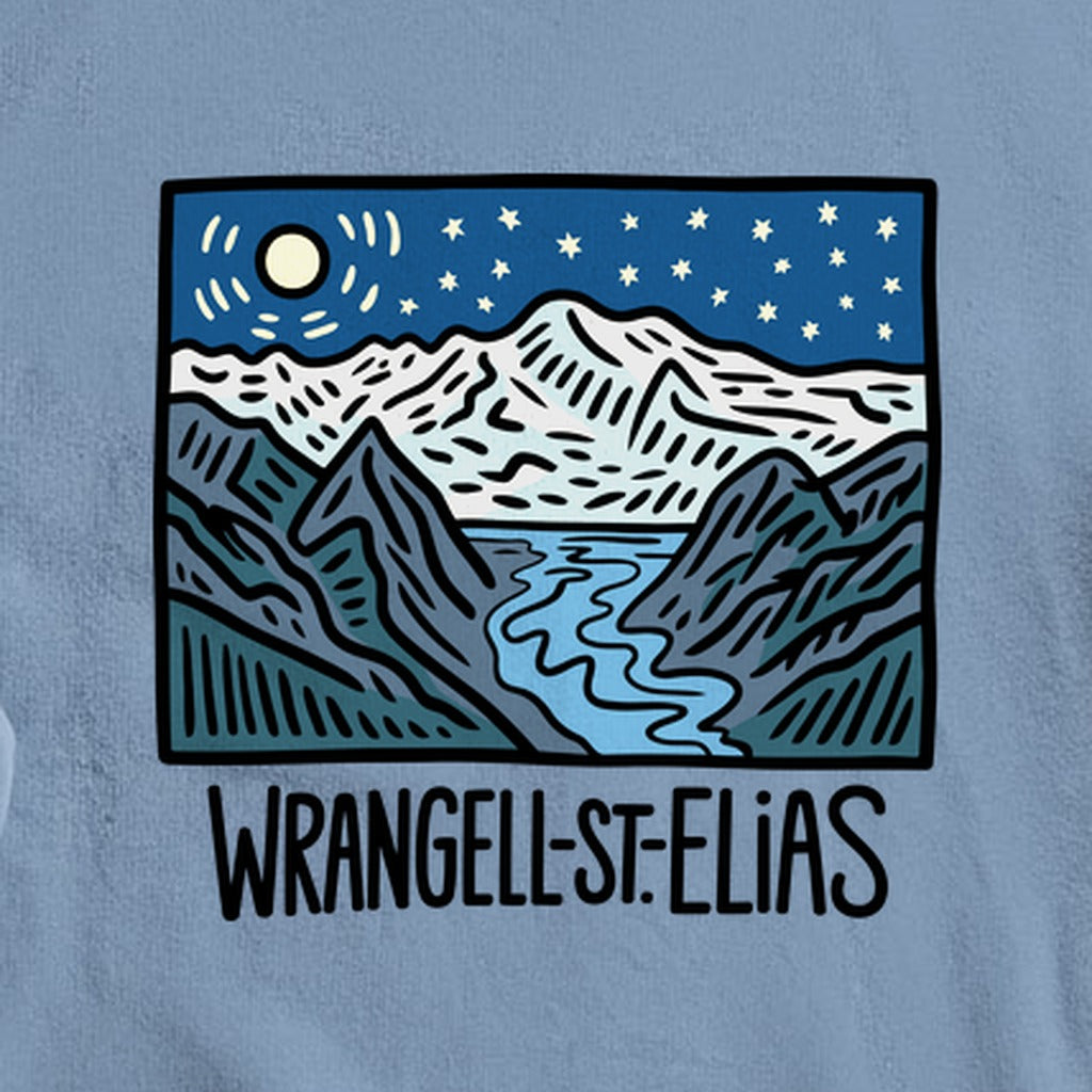 Wrangell St. Elias at Night Crewneck Sweatshirt