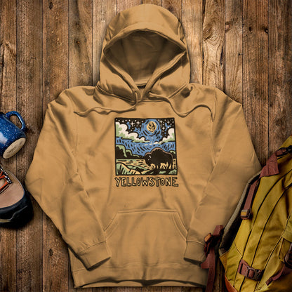 Yellowstone National Park at Night Hoodie