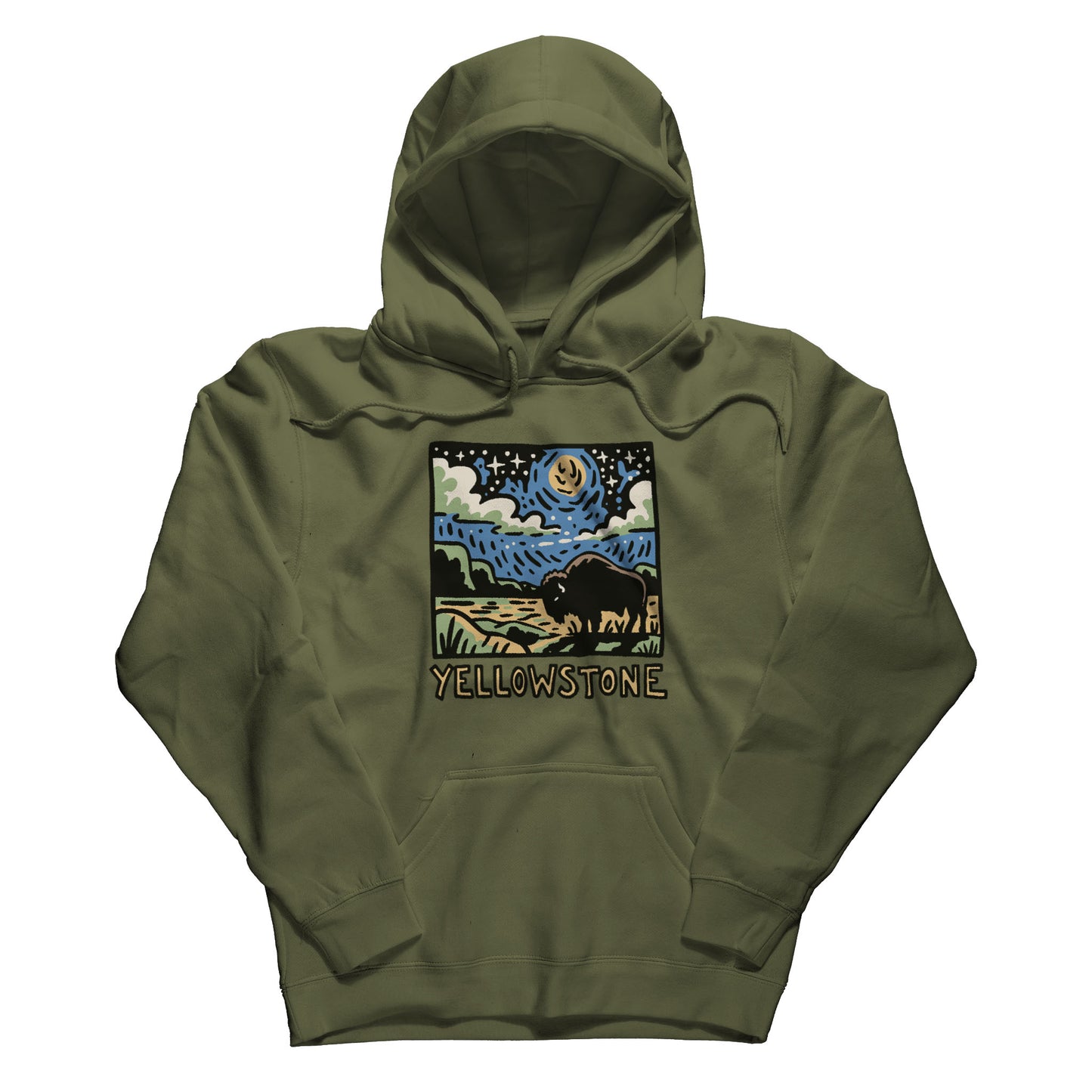Yellowstone National Park at Night Hoodie