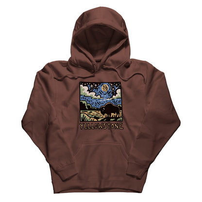 Yellowstone National Park at Night Hoodie