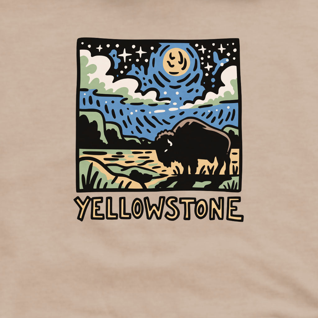 Yellowstone National Park at Night Crewneck Sweatshirt