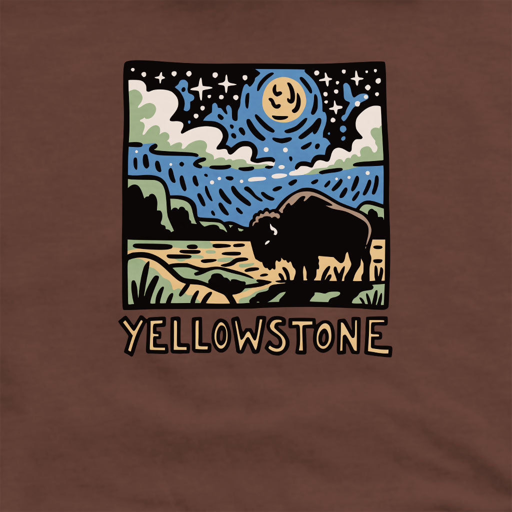 Yellowstone National Park at Night Crewneck Sweatshirt