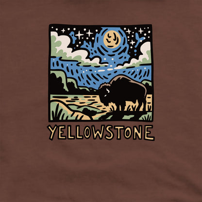 Yellowstone National Park at Night Crewneck Sweatshirt