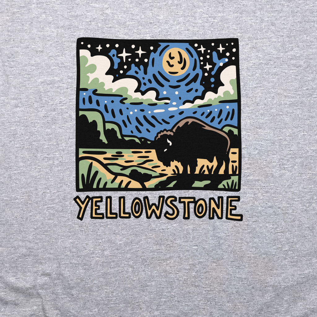Yellowstone National Park at Night Crewneck Sweatshirt