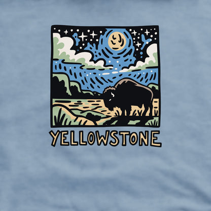 Yellowstone National Park at Night Crewneck Sweatshirt