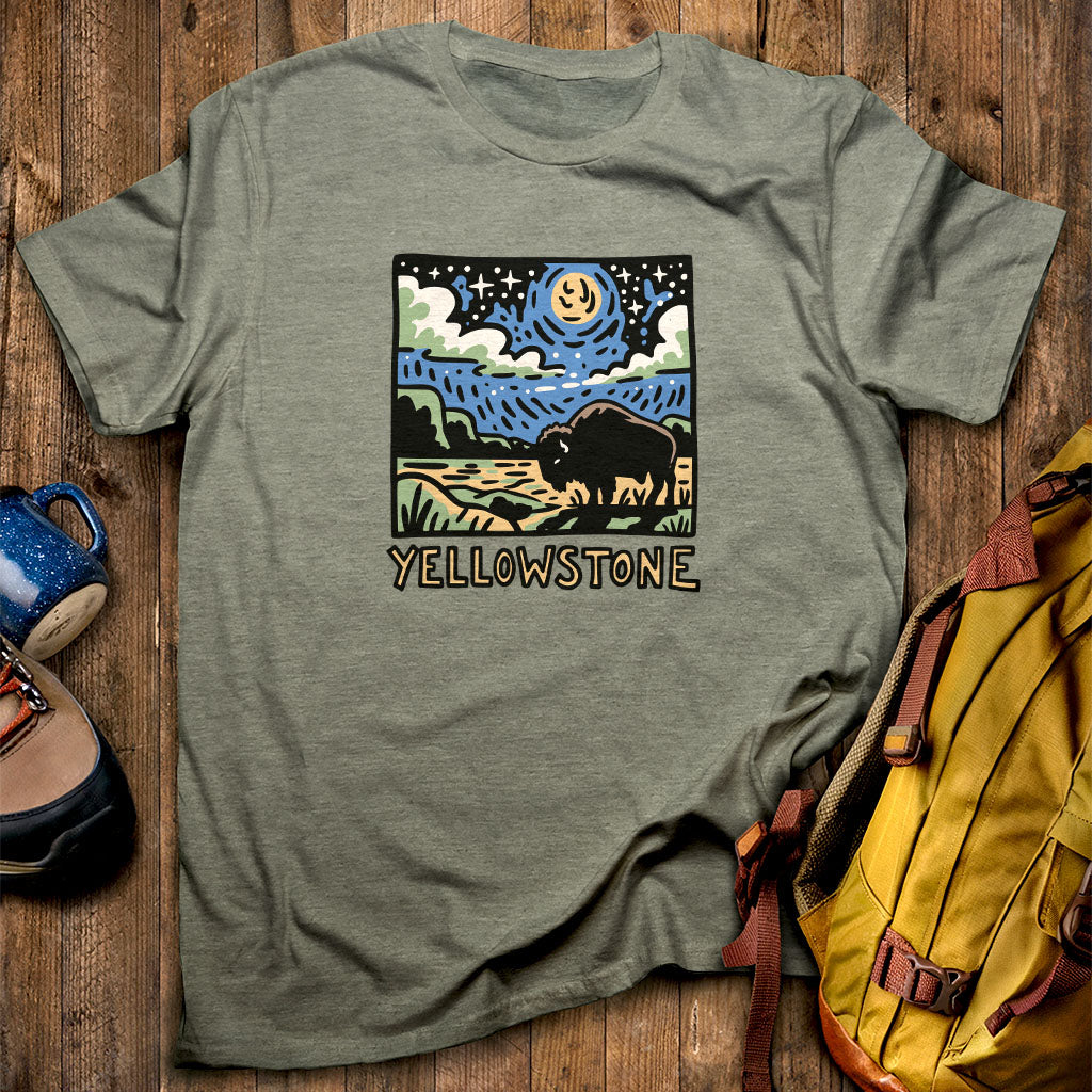 Yellowstone National Park at Night T-Shirt