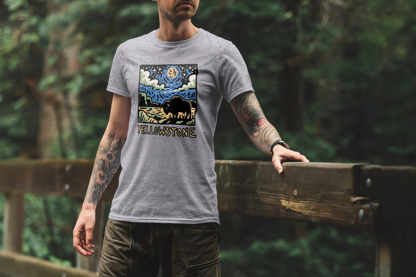 Yellowstone National Park at Night T-Shirt