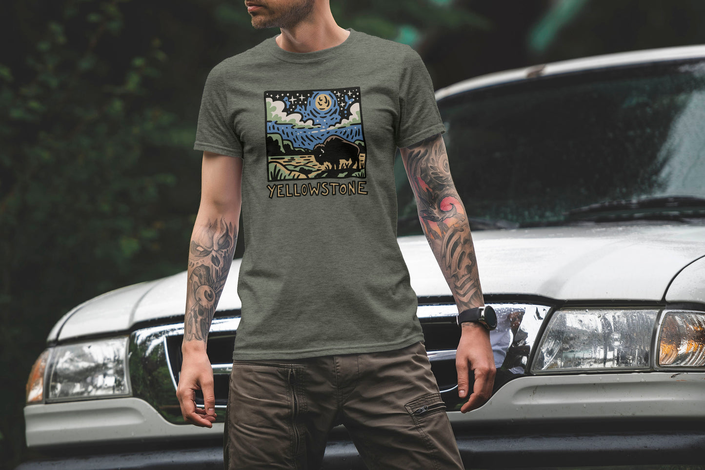 Yellowstone National Park at Night T-Shirt