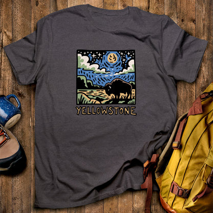 Yellowstone National Park at Night T-Shirt