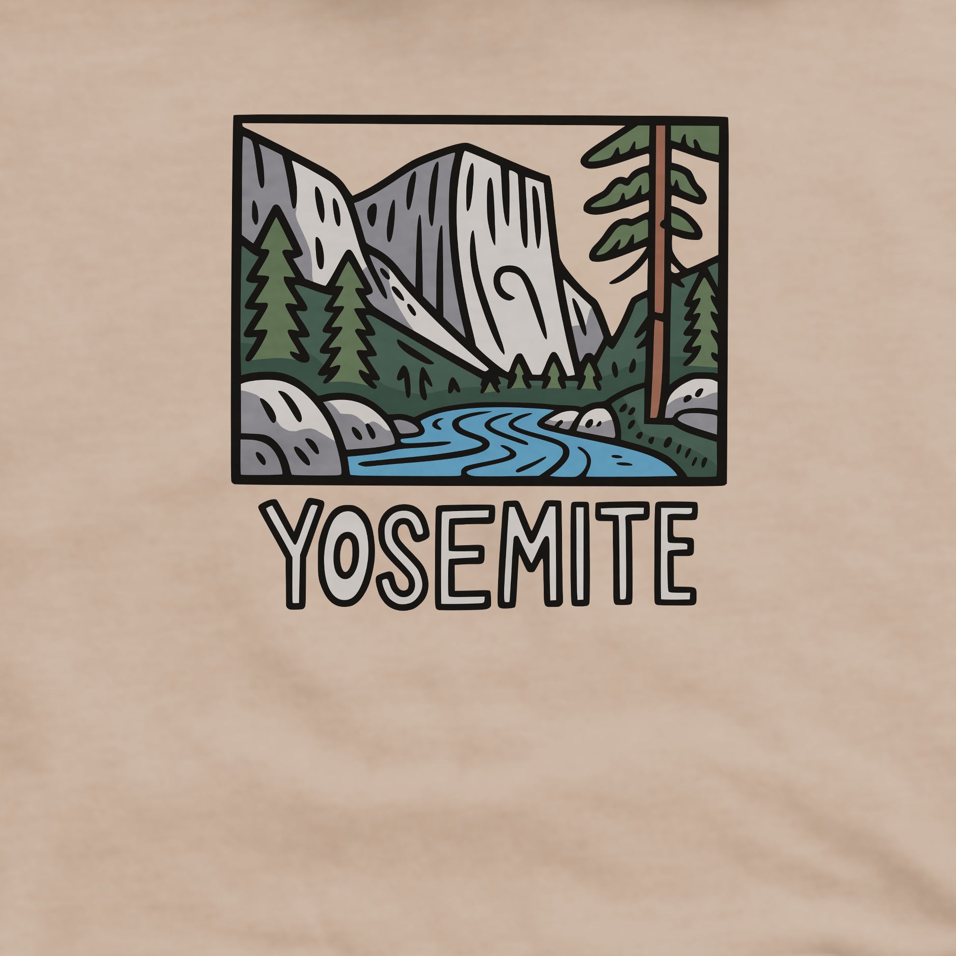 Yosemite National Park Crewneck Sweatshirt Adventure and Outdoors Themed Sweatshirt