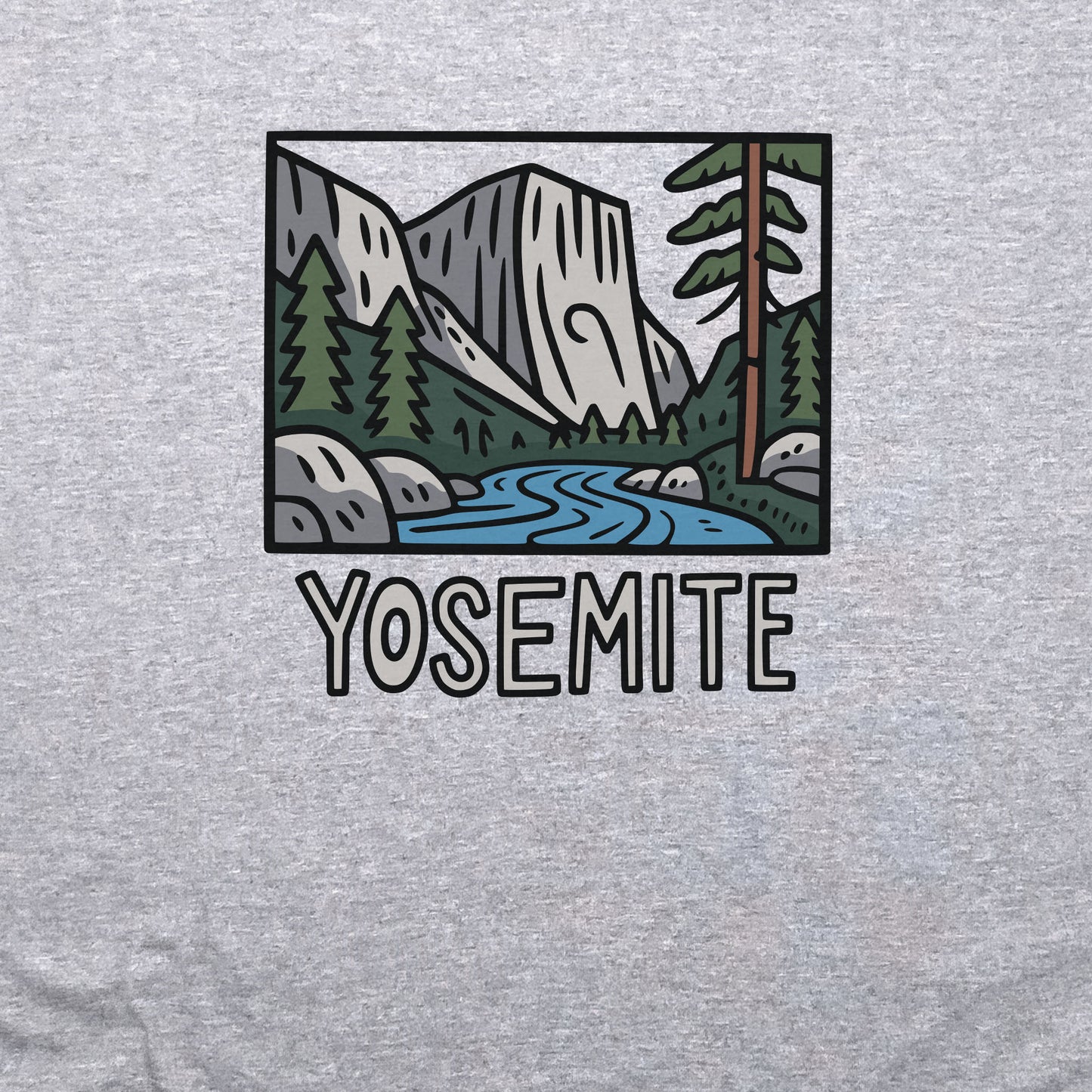 Yosemite National Park Crewneck Sweatshirt Adventure and Outdoors Themed Sweatshirt