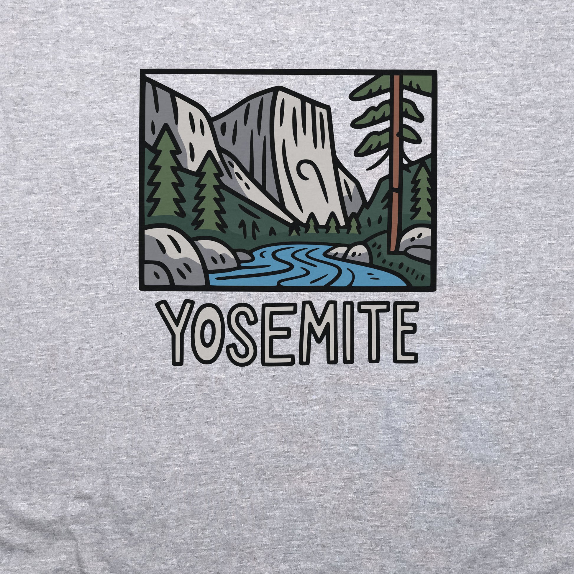 Yosemite National Park Crewneck Sweatshirt Adventure and Outdoors Themed Sweatshirt