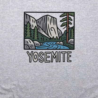 Yosemite National Park Crewneck Sweatshirt Adventure and Outdoors Themed Sweatshirt
