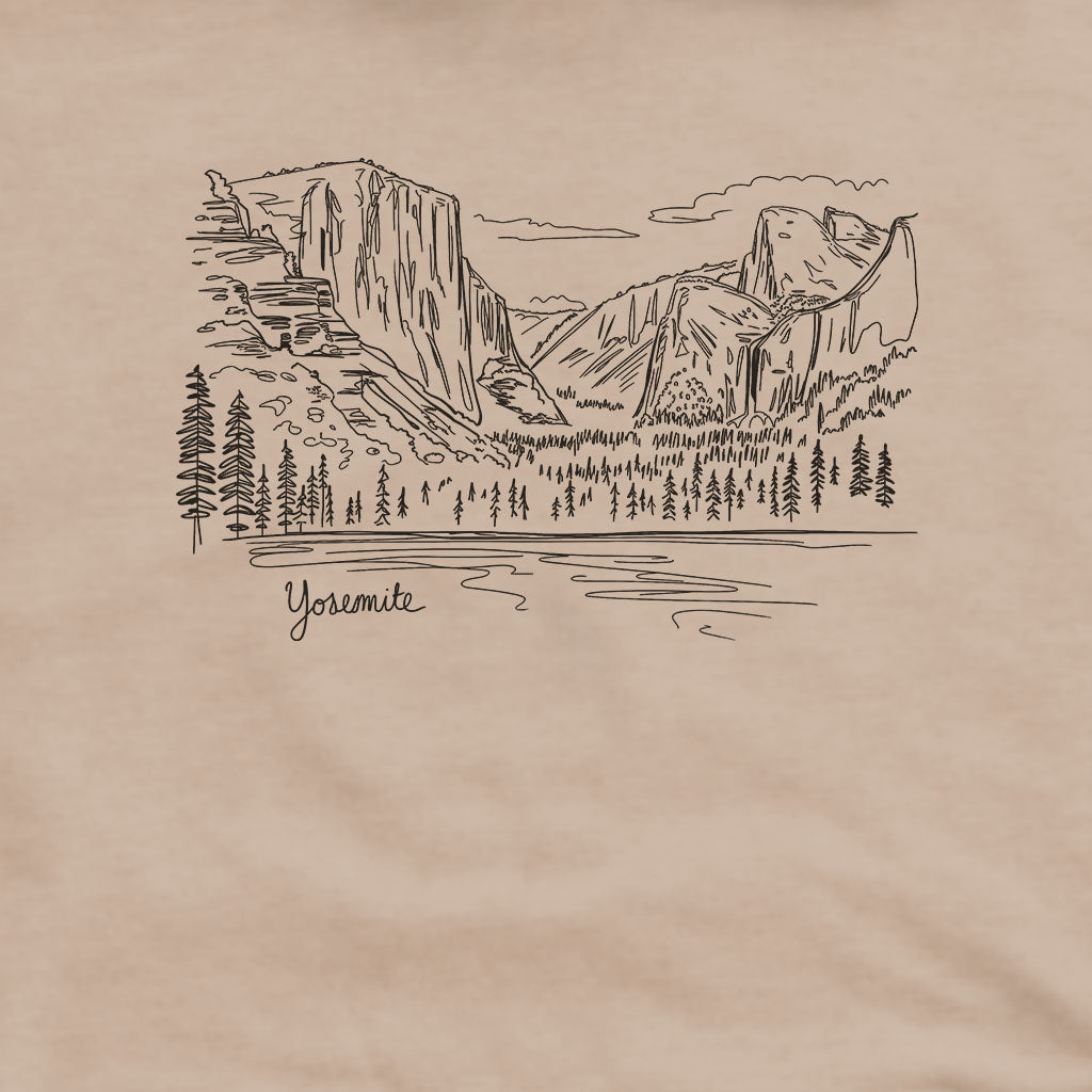 Yosemite Line Drawing Hoodie