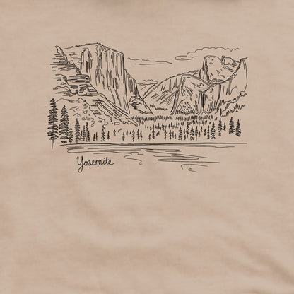 Yosemite Line Drawing Hoodie