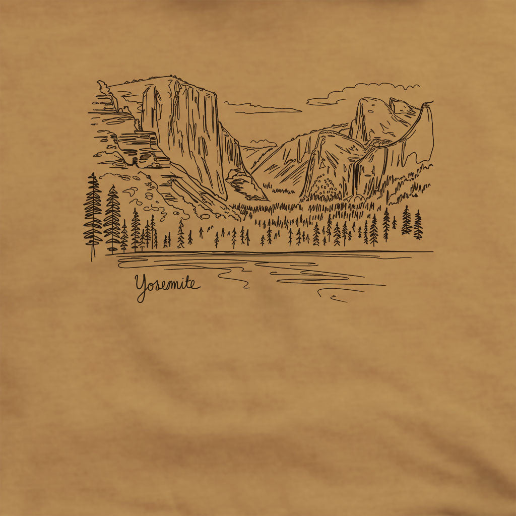 Yosemite Line Drawing Hoodie