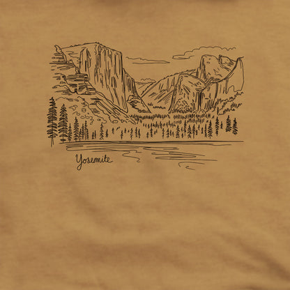 Yosemite Line Drawing Hoodie