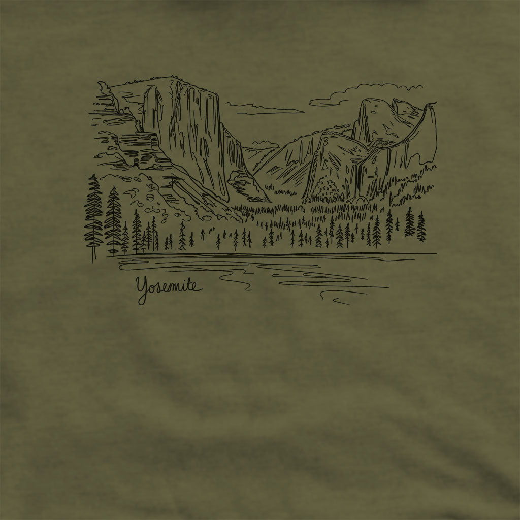 Yosemite Line Drawing Hoodie