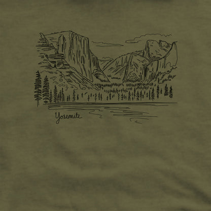 Yosemite Line Drawing Hoodie