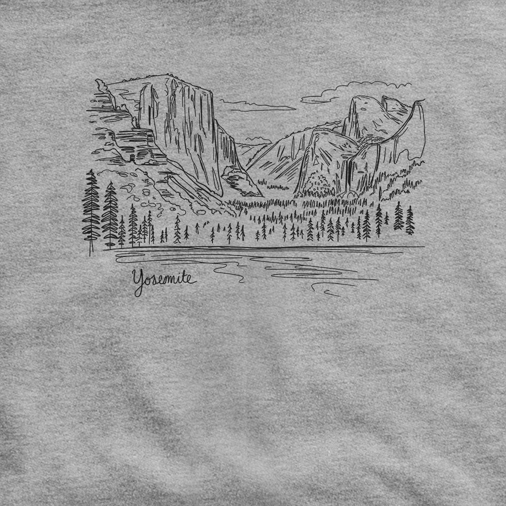 Yosemite Line Drawing Hoodie