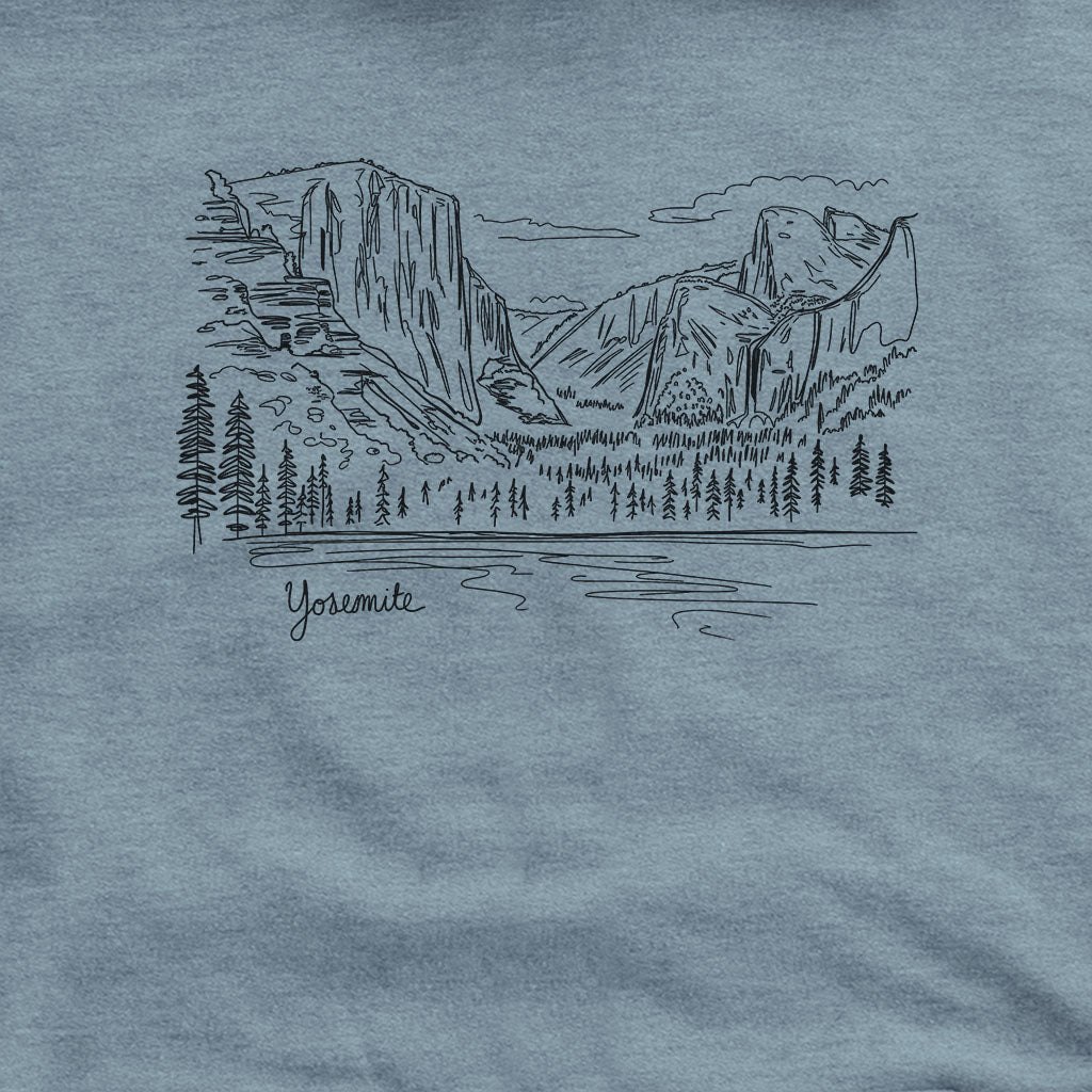 Yosemite Line Drawing Hoodie