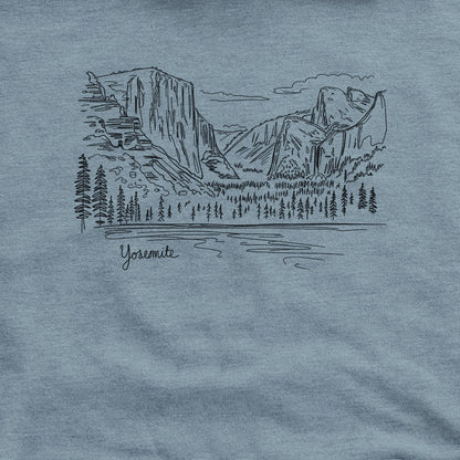 Yosemite Line Drawing Hoodie