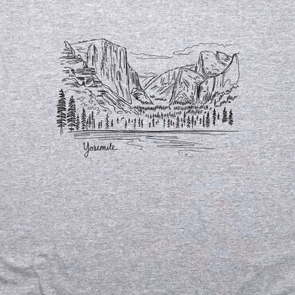 Yosemite Line Drawing Crewneck Sweatshirt
