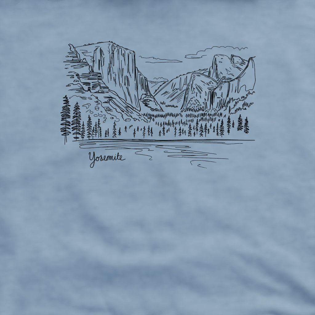 Yosemite Line Drawing Crewneck Sweatshirt