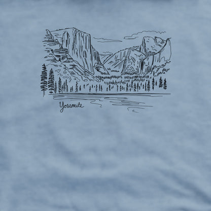 Yosemite Line Drawing Crewneck Sweatshirt
