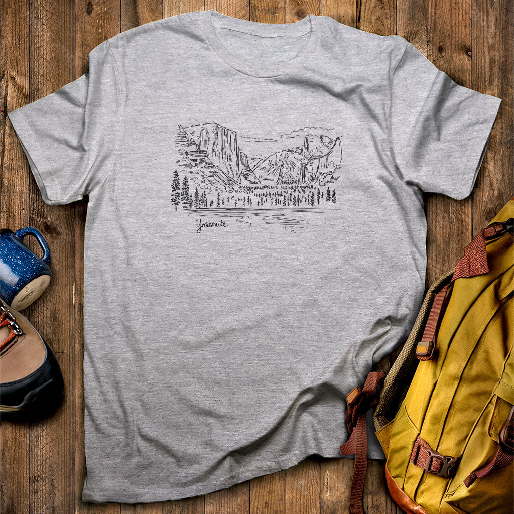 Yosemite Line Drawing T-Shirt