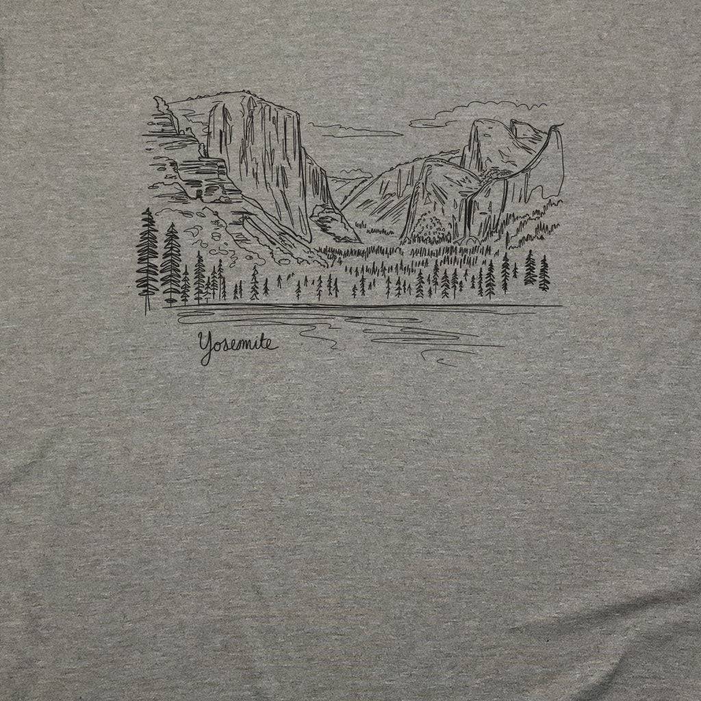 Yosemite Line Drawing T-Shirt
