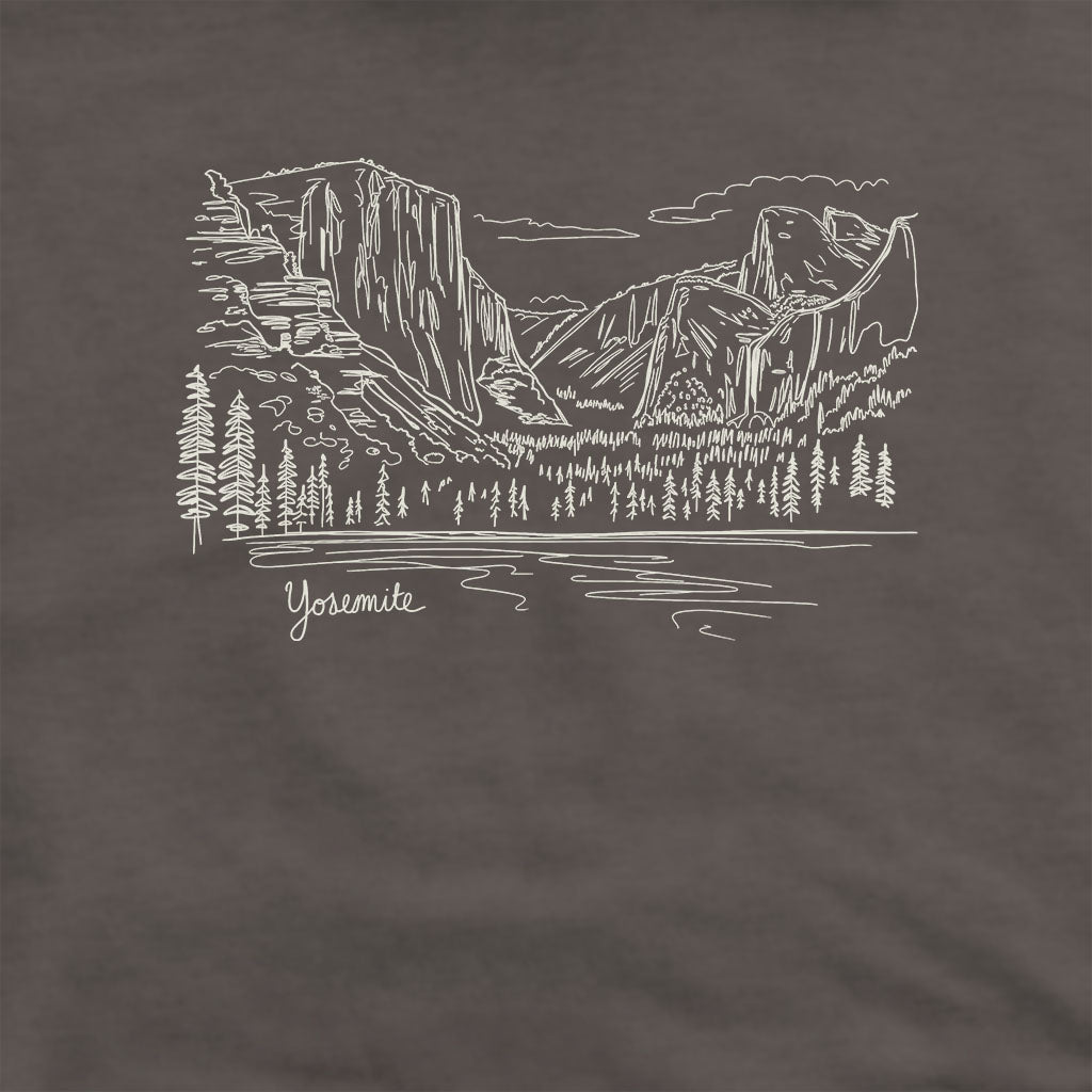 Yosemite Line Drawing Hoodie