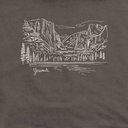 Yosemite Line Drawing Hoodie
