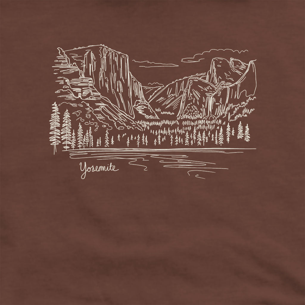 Yosemite Line Drawing Hoodie